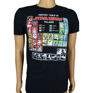 Star Wars  T Shirt Size S Periodic Table Of Villains Black